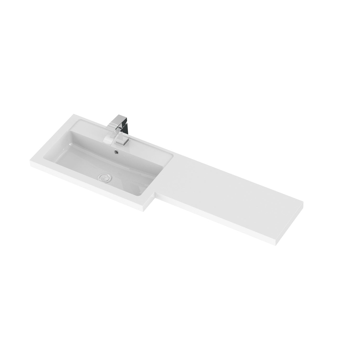 Hudson Reed Fusion 1200mm Anthracite Woodgrain Floor Standing Left Hand Vanity Basin & Toilet Combination