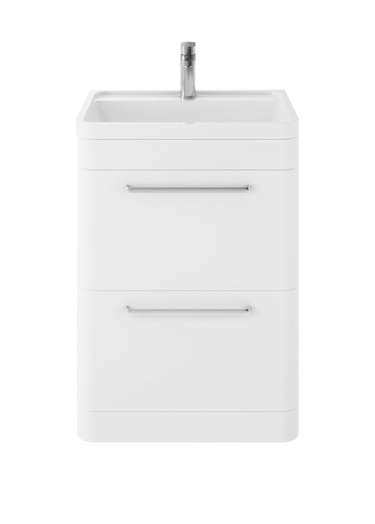 Hudson Reed Solar 600mm Floor Standing Vanity Unit With Polymarble Basin