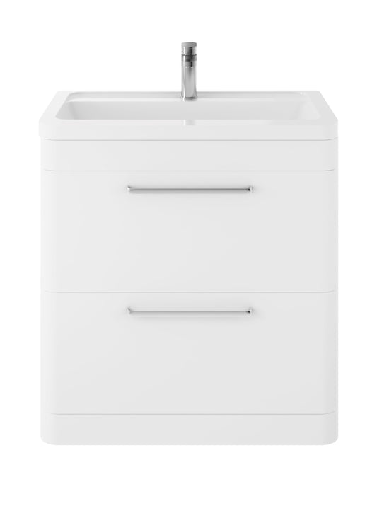 Hudson Reed Solar 800mm Floor Standing 2 Drawer Vanity Unit With Ceramic Basin