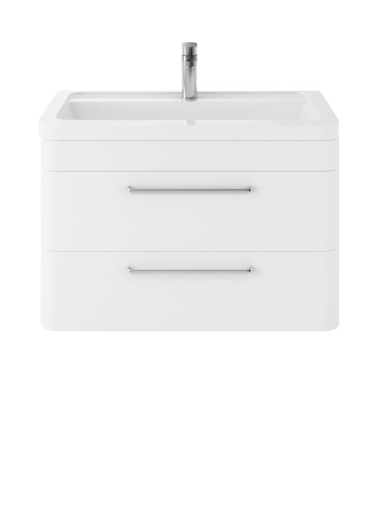 Hudson Reed Solar 800mm Wall Hung Vanity Unit With Ceramic Basin