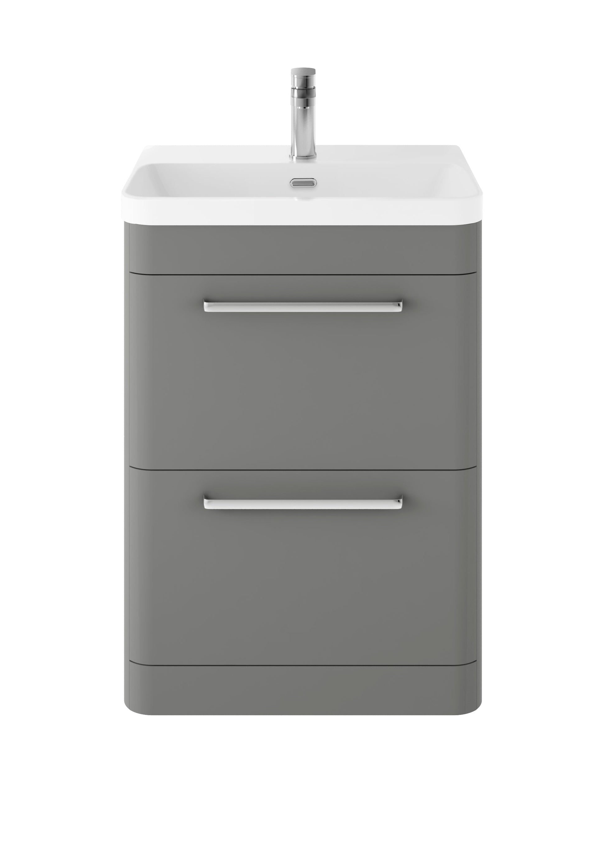 Hudson Reed Solar 600mm Floor Standing 2 Drawer Vanity Unit With Ceramic Basin