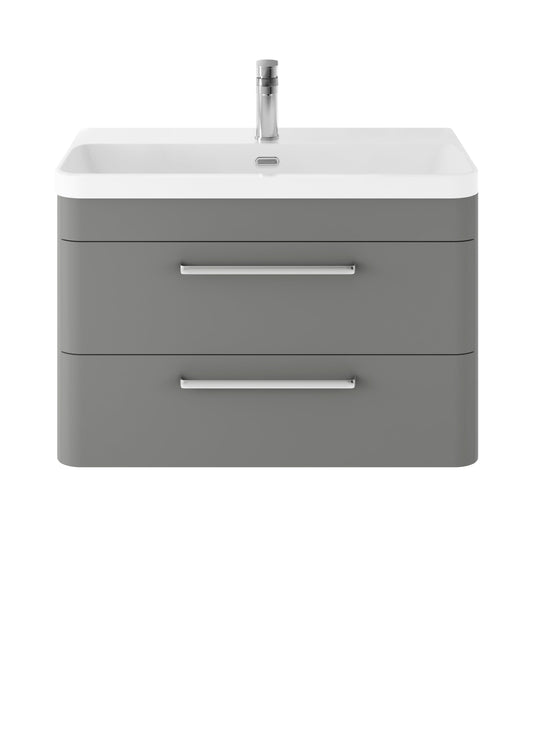 Hudson Reed Solar 800mm Wall Hung Vanity Unit With Ceramic Basin