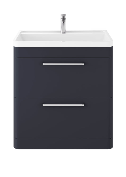 Hudson Reed Solar 800mm Floor Standing 2 Drawer Vanity Unit With Polymarble Basin