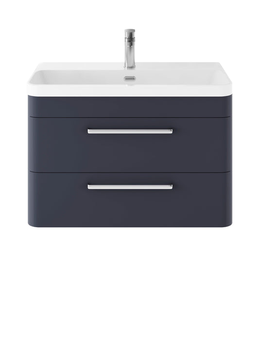 Hudson Reed Solar 810mm Wall Hung 2 Drawer Vanity Unit With Ceramic Basin