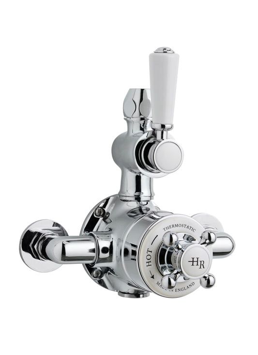 White Topaz Twin Thermostatic Shower Valve