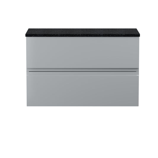 Hudson Reed Urban 805mm Wall Hung 2 Drawer Vanity Unit With Sparkling Black Worktop