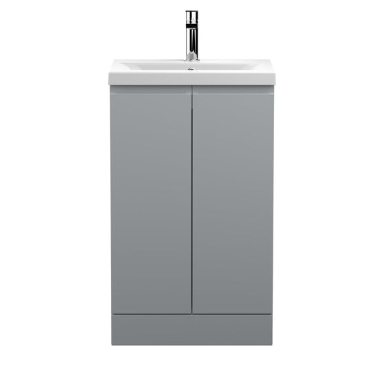 Hudson Reed Urban 500mm Floor Standing 2 Door Vanity Unit with Mid-Edge Basin