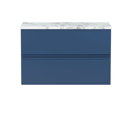 Hudson Reed Urban 800mm Wall Hung 2-Drawer Unit With Laminate Worktop