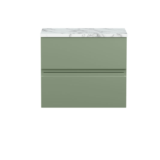Hudson Reed Urban 600mm Wall Hung 2-Drawer Unit With Laminate Worktop