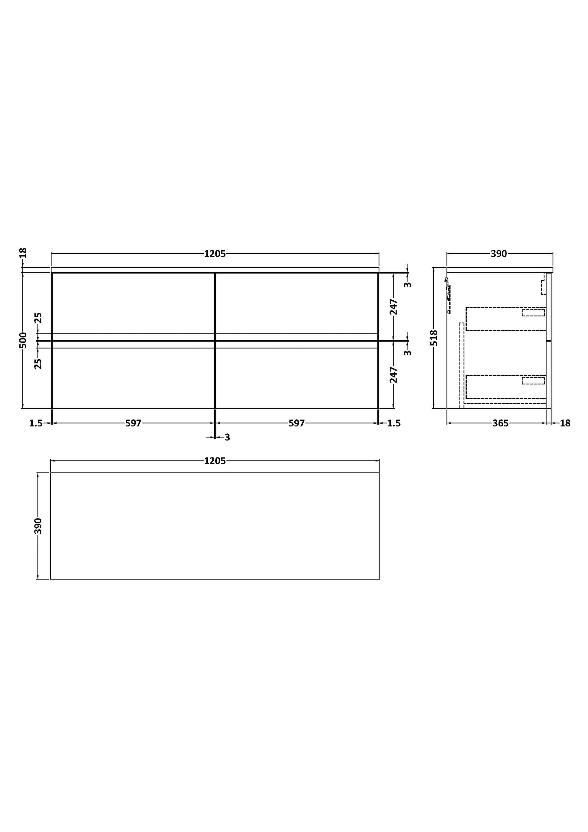 Hudson Reed Urban 1200mm Satin Green Wall Hung 4-Drawer Unit With Worktop