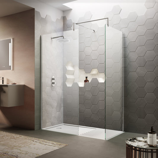 1100mm Wetroom Screen & Support Bar