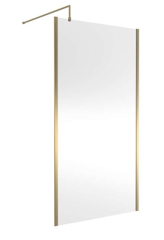 1100mm Outer Framed Wetroom Screen with Support Bar