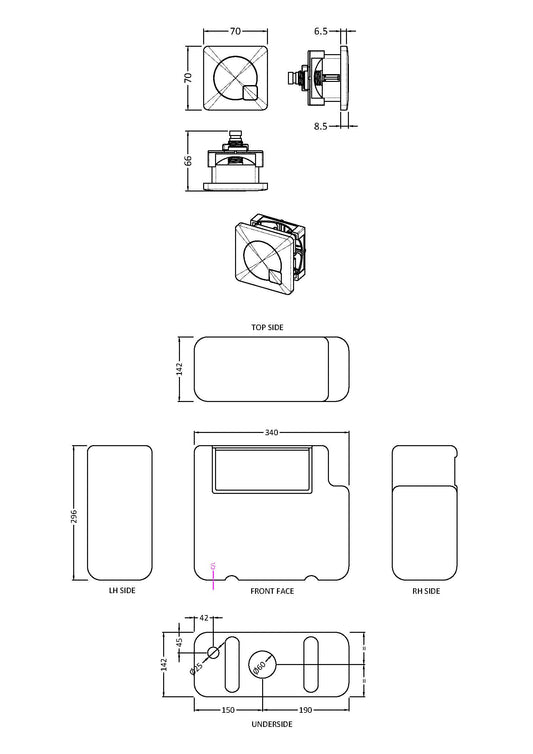 Hudson Reed Universal Access Cistern With Chrome Square Flush Plate