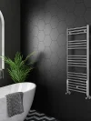 Toreno Heated Towel Rail – Chrome – 500 x 1200mm – Straight Bars