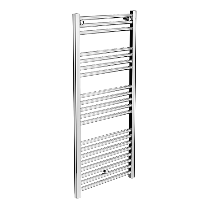 Toreno Heated Towel Rail – Chrome – 500 x 1200mm – Straight Bars - Image 4