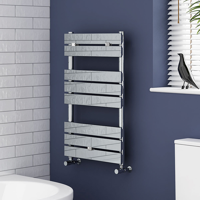 Milan Bathroom Heated Towel Rail Chrome Finish - 840mm x 500mm