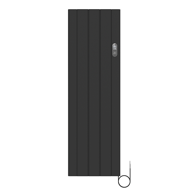 Urban 1600 x 503mm Smart WiFi Aluminium Electric Radiator – 1500W Matt Black - Image 3
