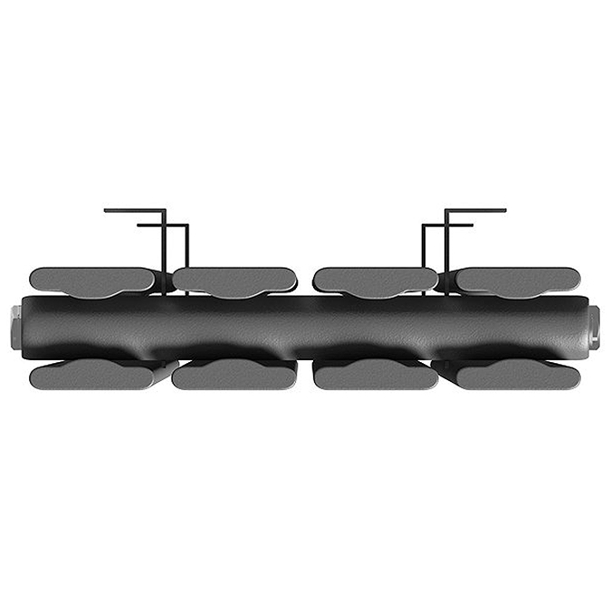 The Heating Co. Bonaire 1600 x 304mm Anthracite Grey Double Vertical Flat Panel Radiator - Image 2